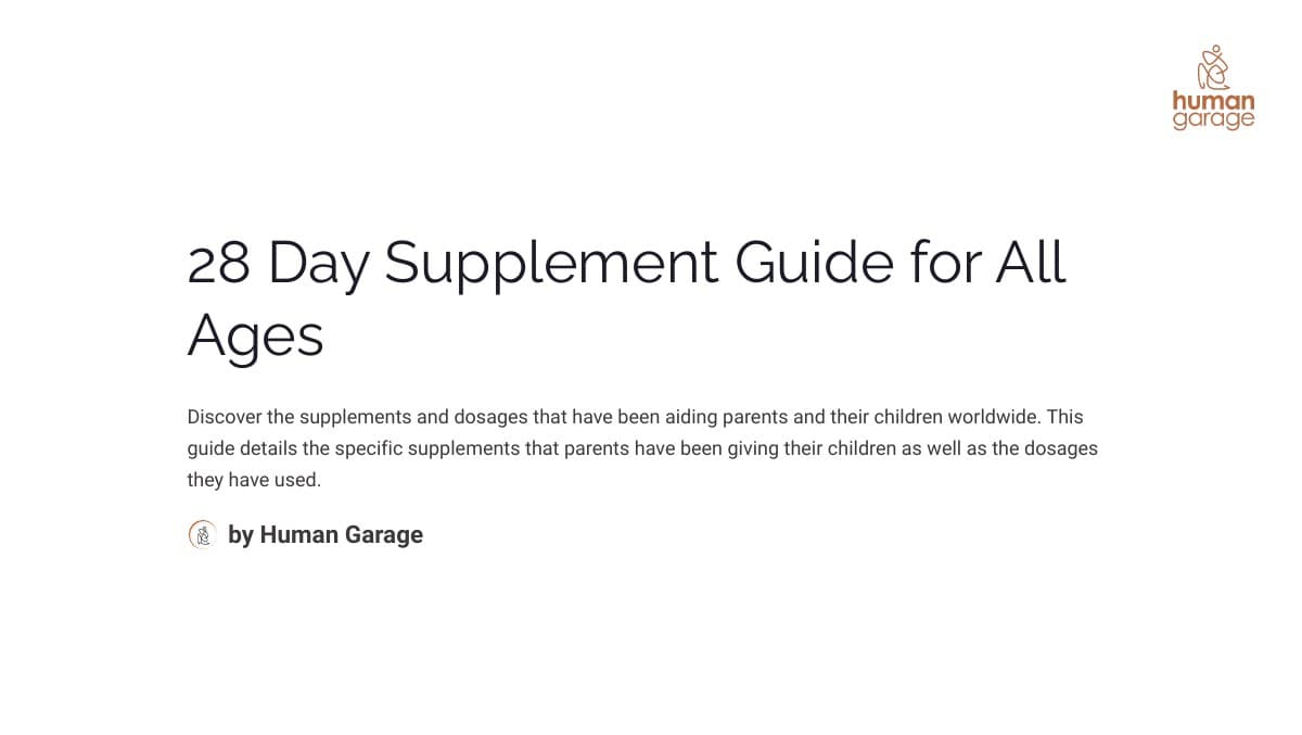 Supplement Guide for All Ages